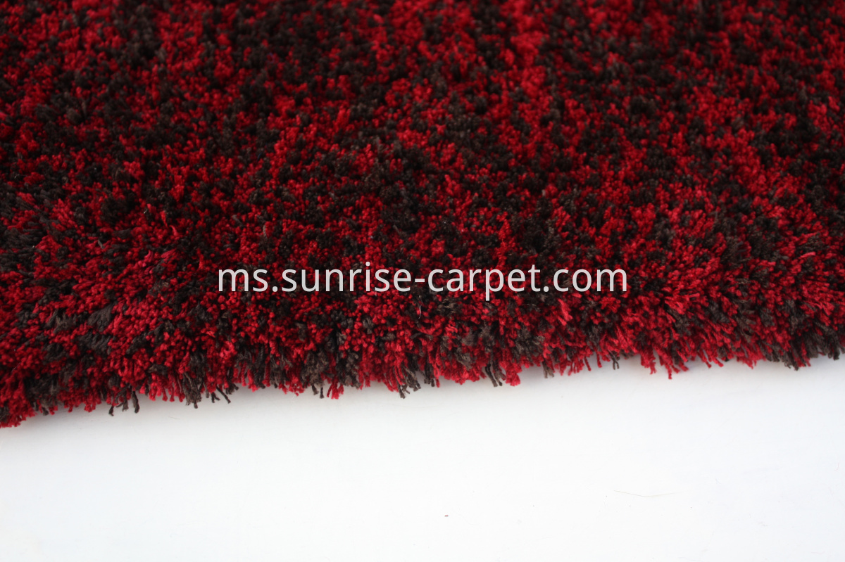 microfiber shag thin yarn red